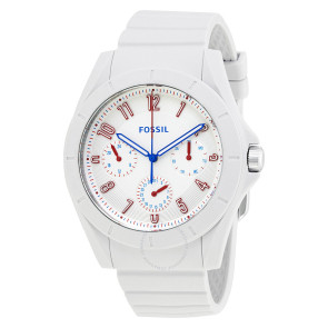Bracelet de montre (Combinaison bracelet + cas) Fossil FS5223 Silicone Blanc